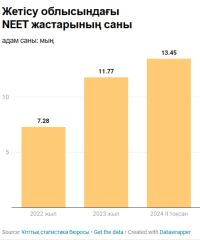 Жетісу облысындағы NEET жастарының саны